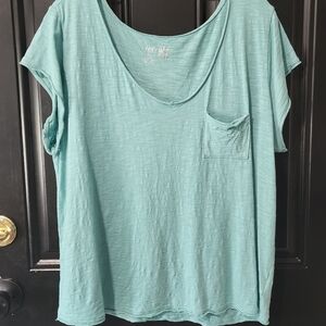 Terra & Sky Aqua Short Sleeve Tee